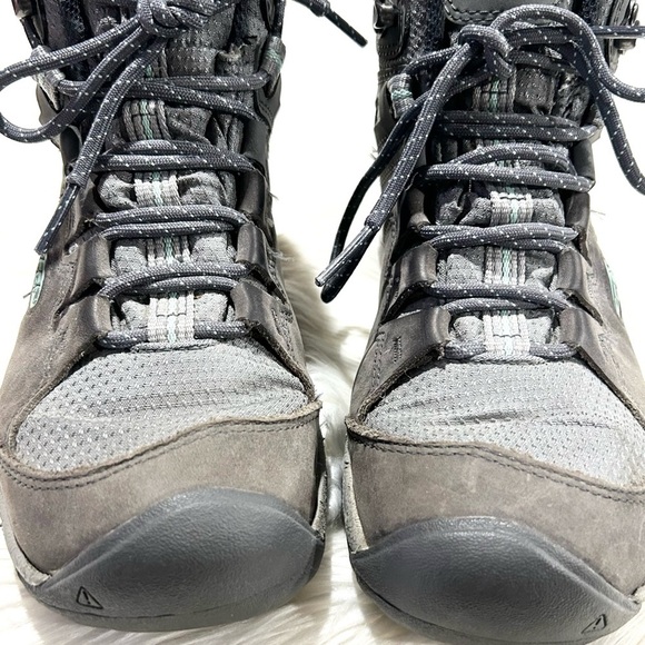 Keen Steens Leather Waterproof Boot Steel Grey/Ocean Wave 7.5 - Picture 7 of 11